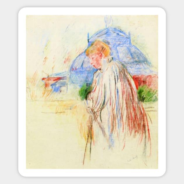 at the exposition palace - Berthe Morisot Sticker by Kollagio